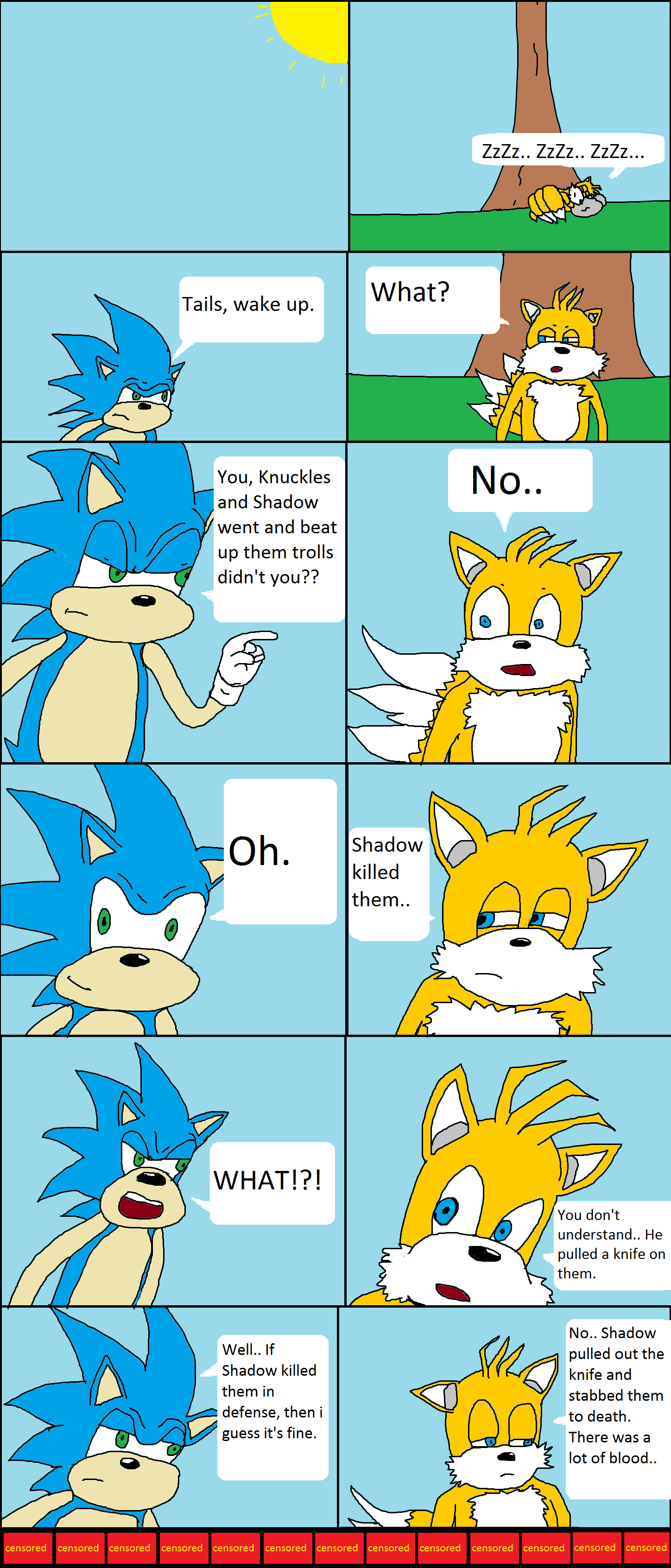 Tails Gets Trolled Censored.