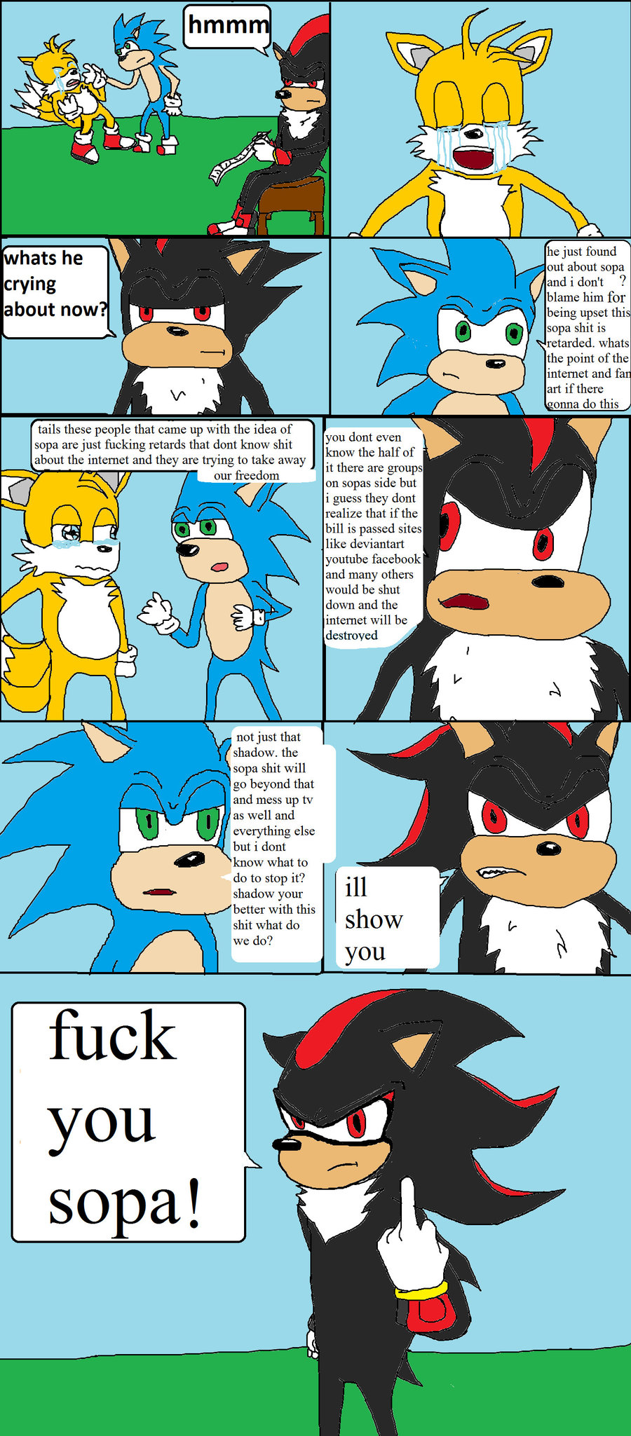 Shadow tails gets trolled